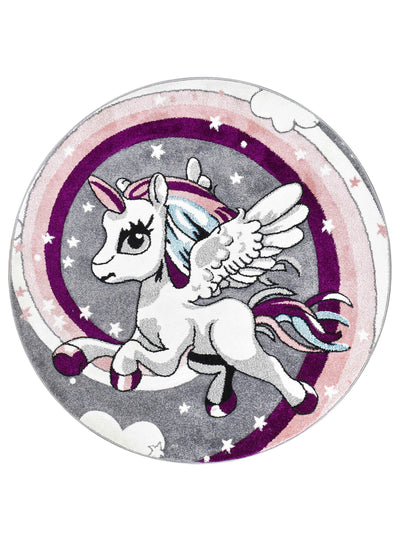 Dream Kids D345A Unicorn Round Rug, Rugs Online Rugs Sydney Australia, www.rugsonlinerugs.com.au