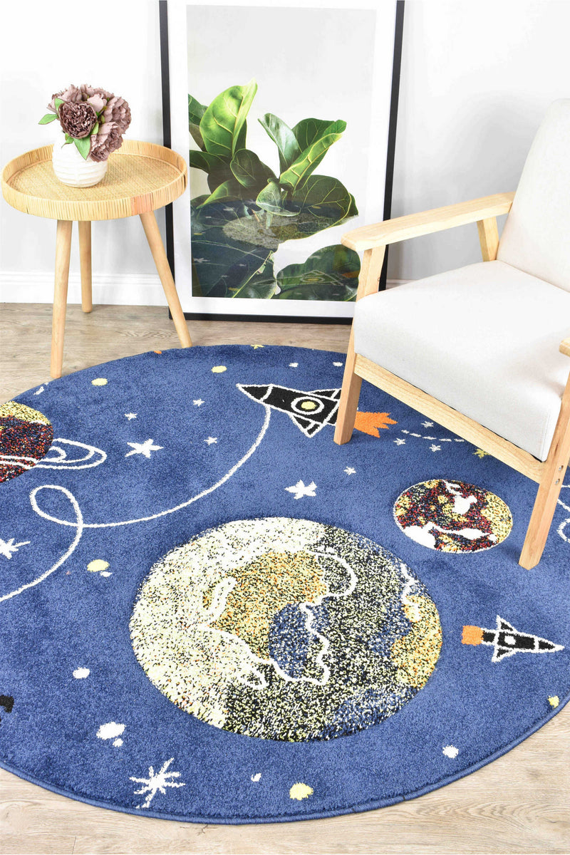 Dream Kids D359A Space Round Rugs, Rugs Online Rugs Sydney Australia, www.rugsonlinerugs.com.au