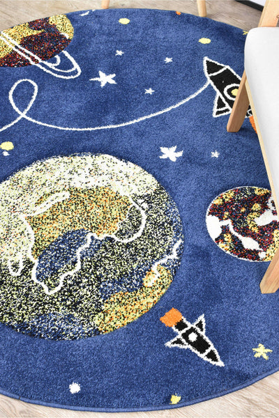 Dream Kids D359A Space Round Rugs