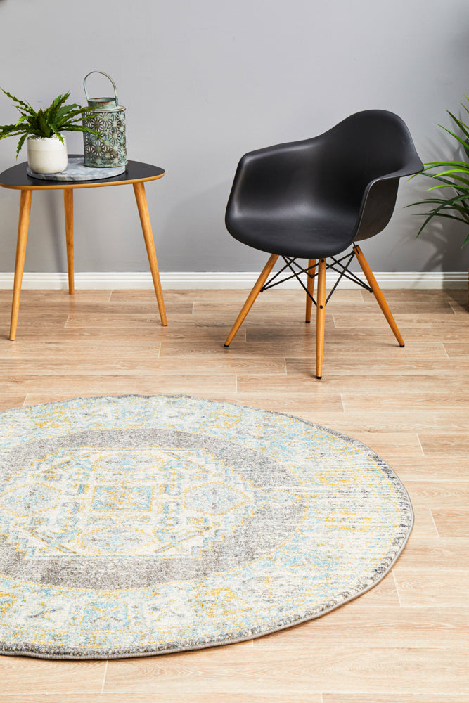 Century 944 Grey Round Rug