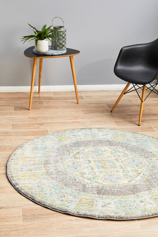 Century 944 Grey Round Rug Rugs Online Rugs