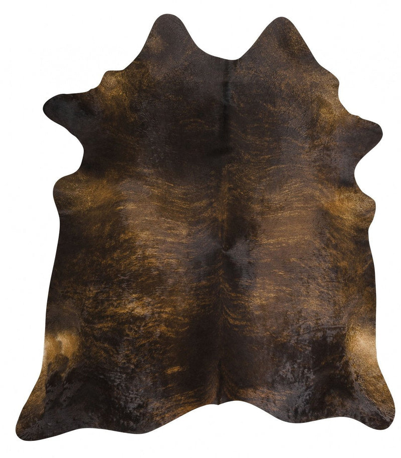 Exquisite Natural Cow Hide Dark Brindle