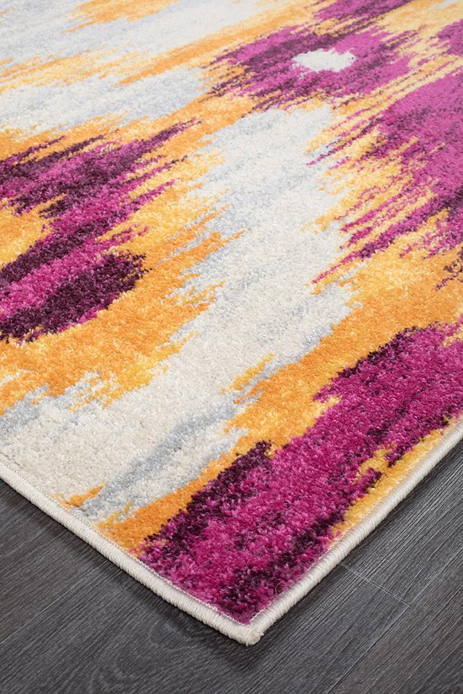 Dimensions Divinity Burst Aubergine Modern Rug