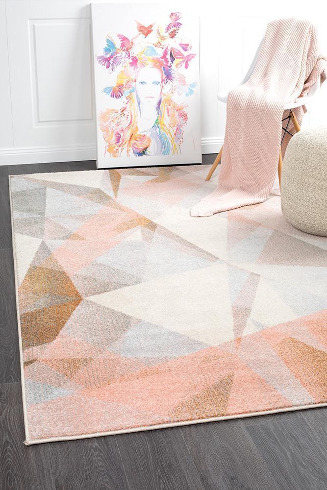 Dimensions Divinity Shatter Blush Modern Rug Rugs Online Rugs Quality Floor Rugs www.rugsonlinerugs.com.au