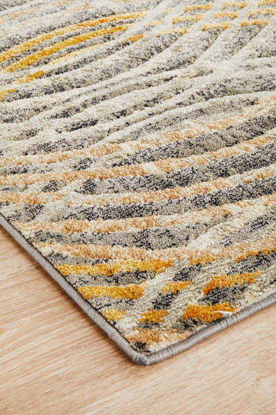 Dreamscape Flurry Modern Charcoal Runner Rug