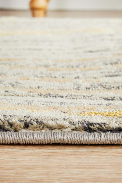 Dreamscape Flurry Modern Charcoal Runner Rug