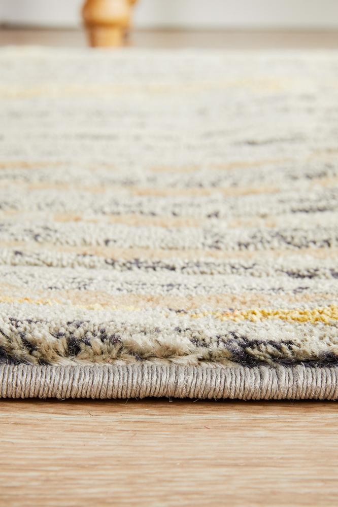 Dreamscape Flurry Modern Charcoal Runner Rug