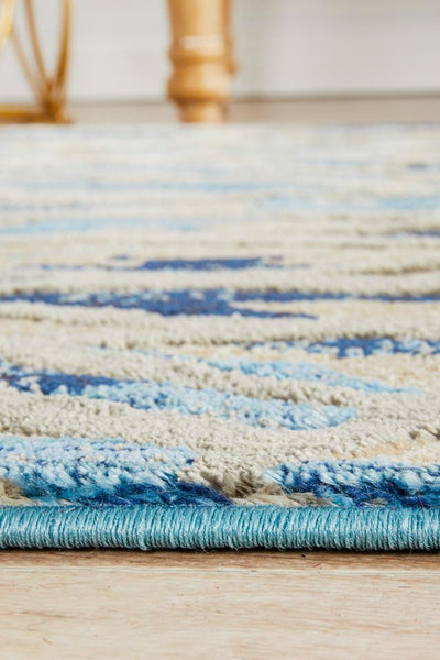 Dreamscape Ropes Modern Blue Runner Rug