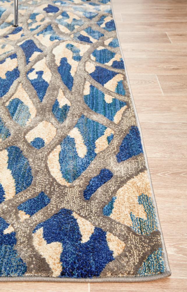 Dreamscape Ropes Modern Blue Rug