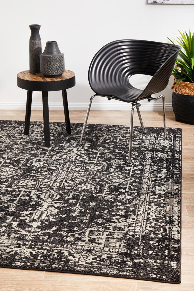 Evoke Scape Charcoal Transitional Rug