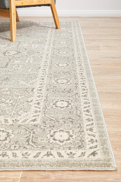 Evoke Silver Flower Transitional Rug