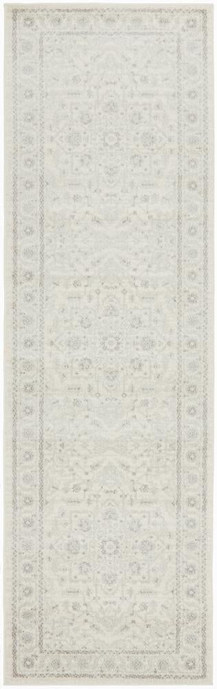 Evoke Winter White Transitional Runner Rug