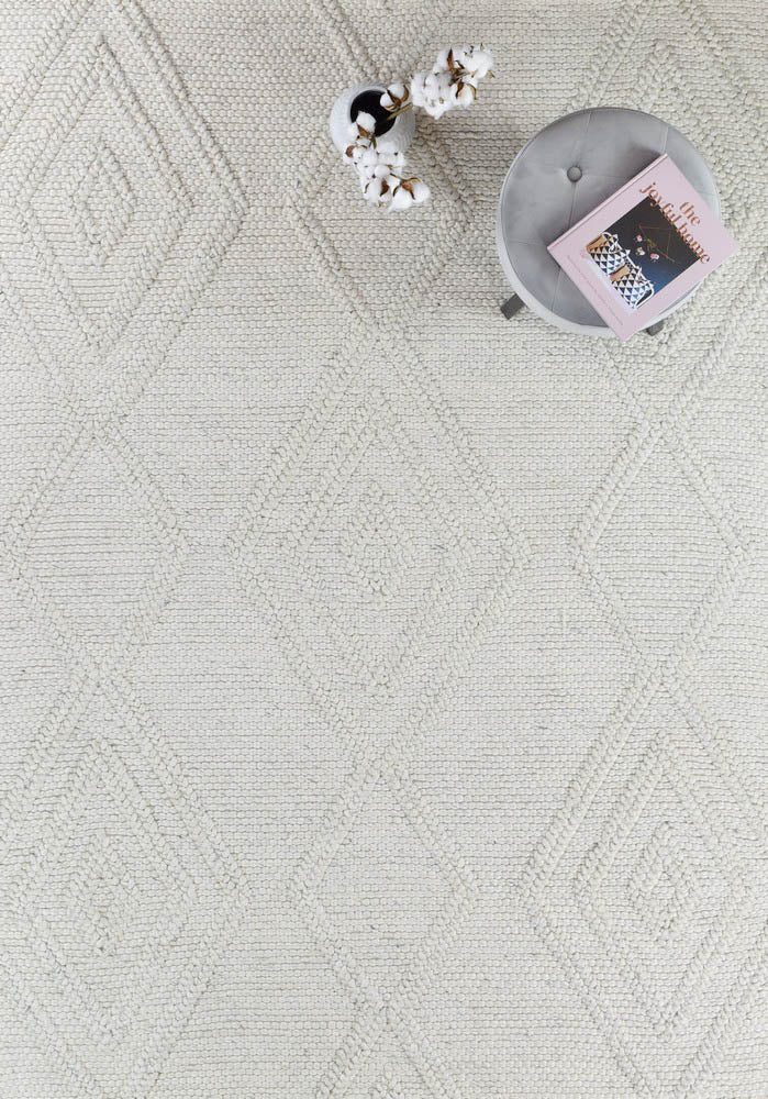 Lapis Ivory Wool Rug