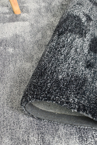 Omber Black Grey Shaggy Rug