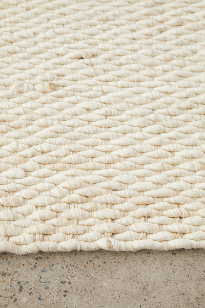 Hive White Runner Rug