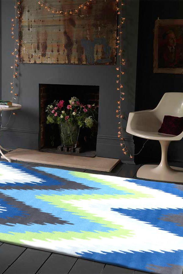 Gold Collection 630 Blue & Green Rug