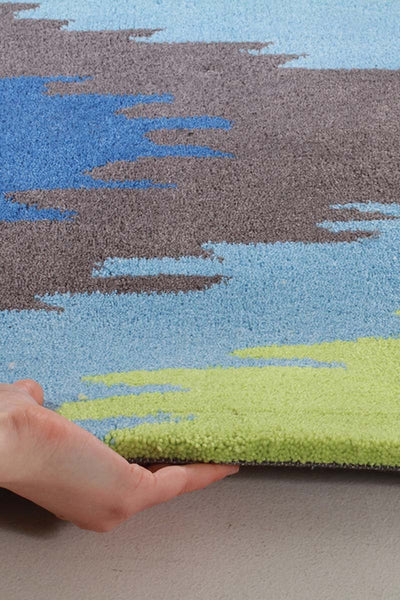 Gold Collection 630 Blue & Green Rug