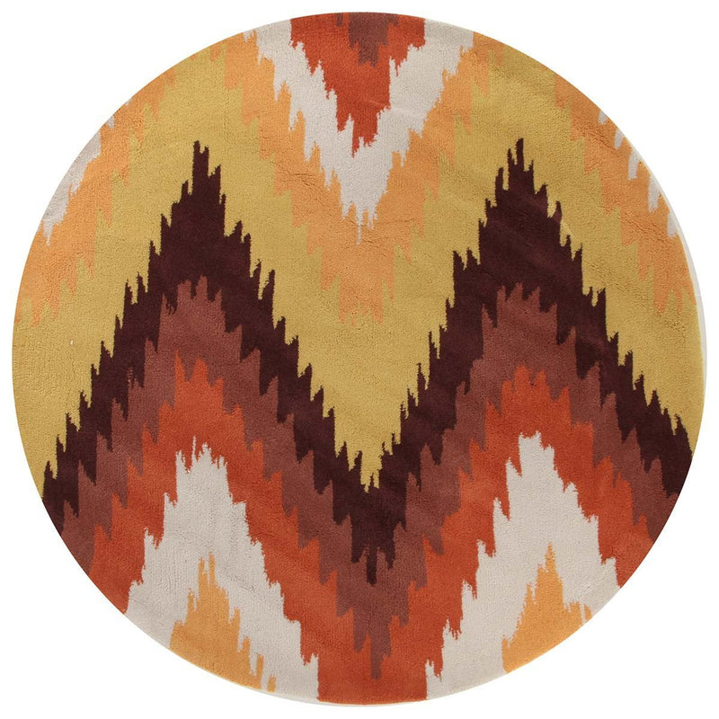 Gold Collection 630 Rust Round Rug