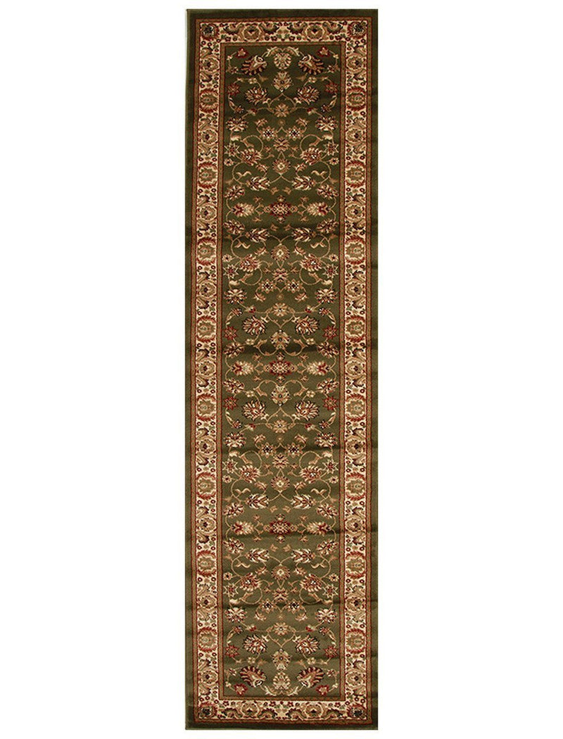 Istanbul Collection Traditional Floral Pattern Green Rug