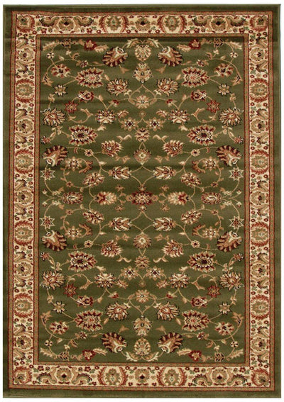 Istanbul Collection Traditional Floral Pattern Green Rug