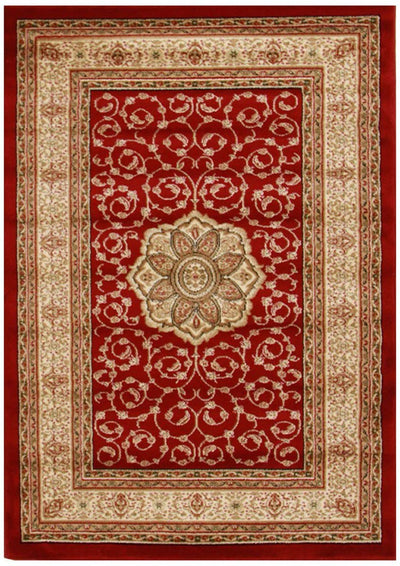 Istanbul Collection Medallion Classic Pattern Red Rug