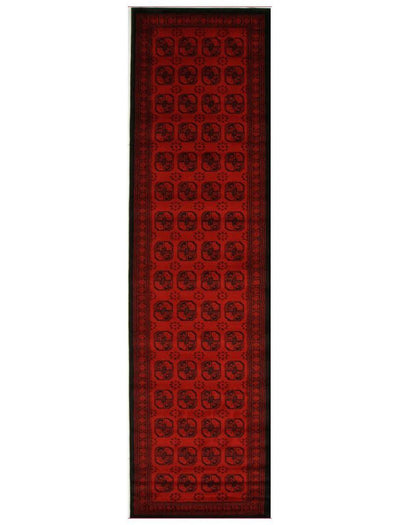 Istanbul Collection Classic Afghan Pattern Red Rug