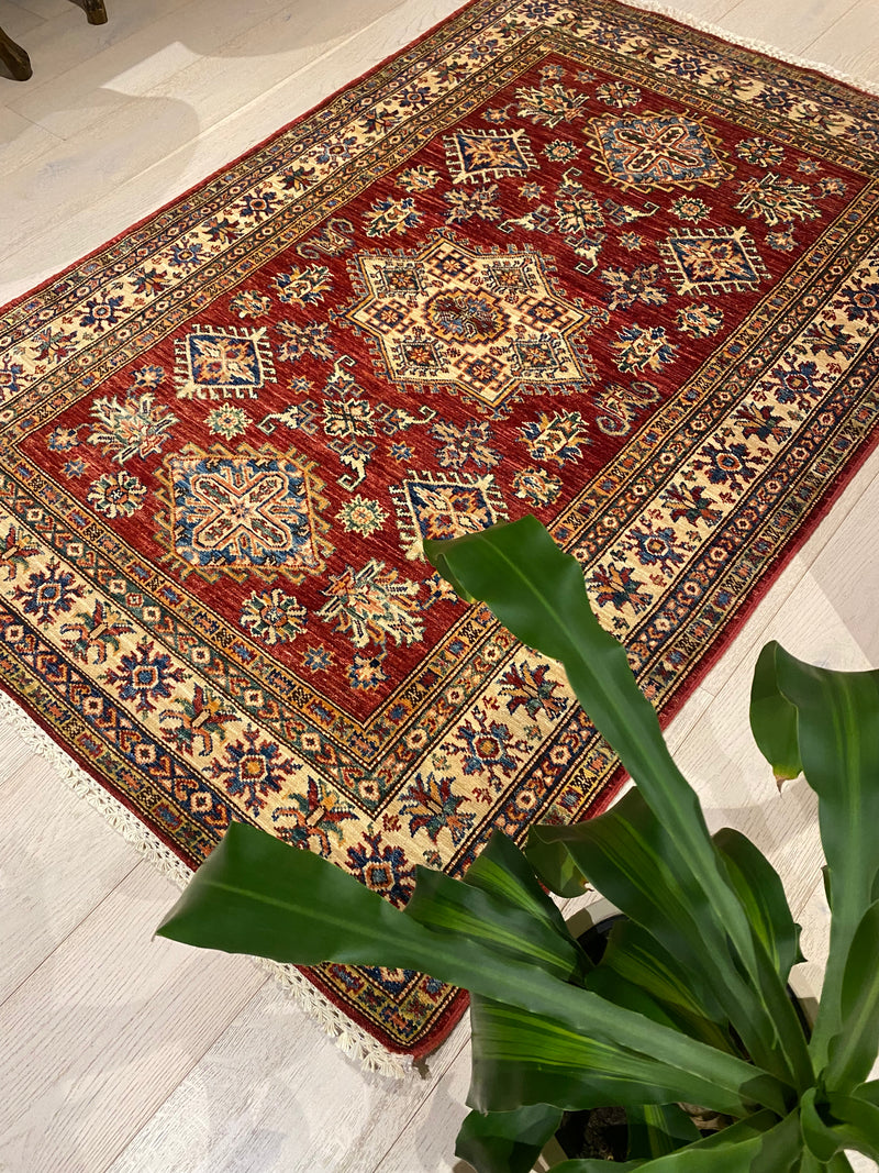Kazak Super Fine Afghan Veggie Dye Rug (STK600-573) 177x119cm, rugs online rugs Sydney Australia, www.rugsonlinerugs.com