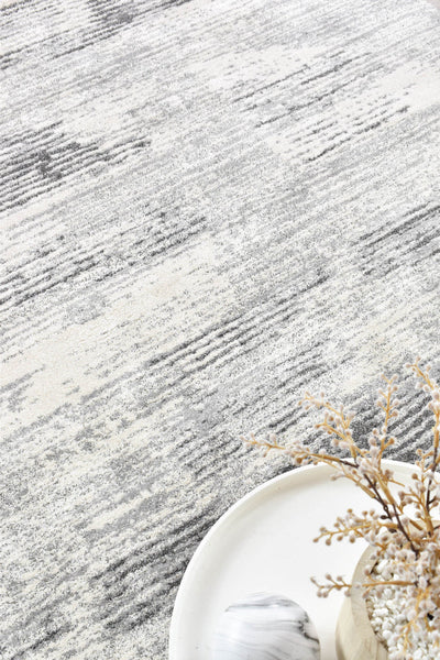 Scandanavian Cloudy Light Grey Rug 50748 789