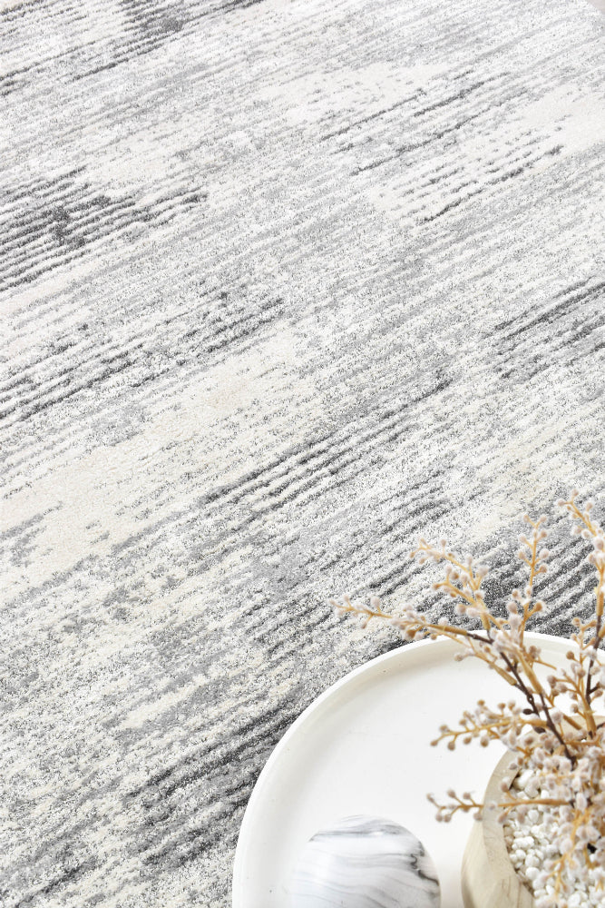 Scandanavian Cloudy Light Grey Rug 50748 789