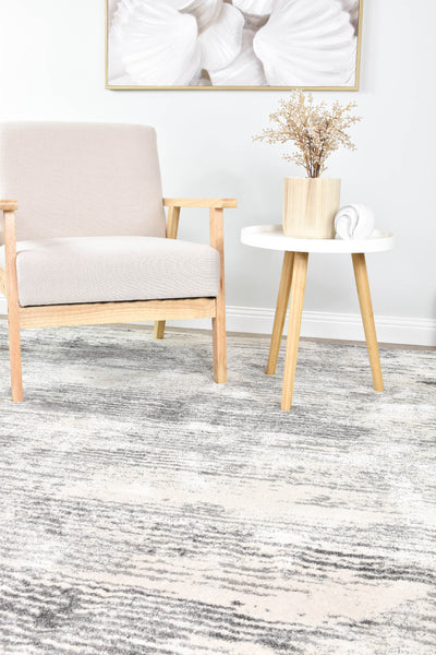 Scandanavian Cloudy Light Grey Rug 50748 789