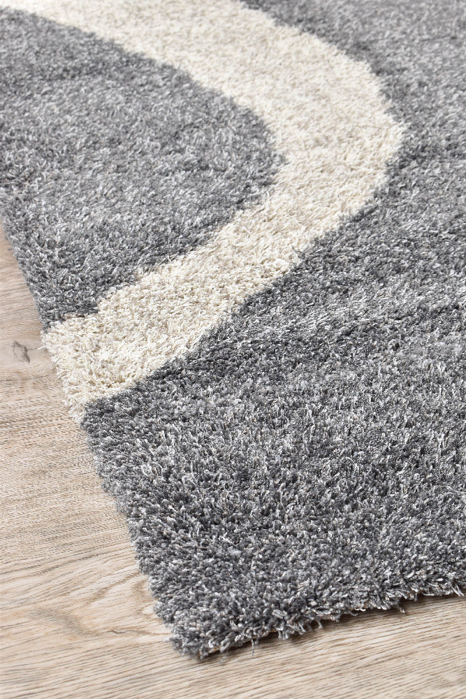 Tango Ripple Grey Rug 74312 690