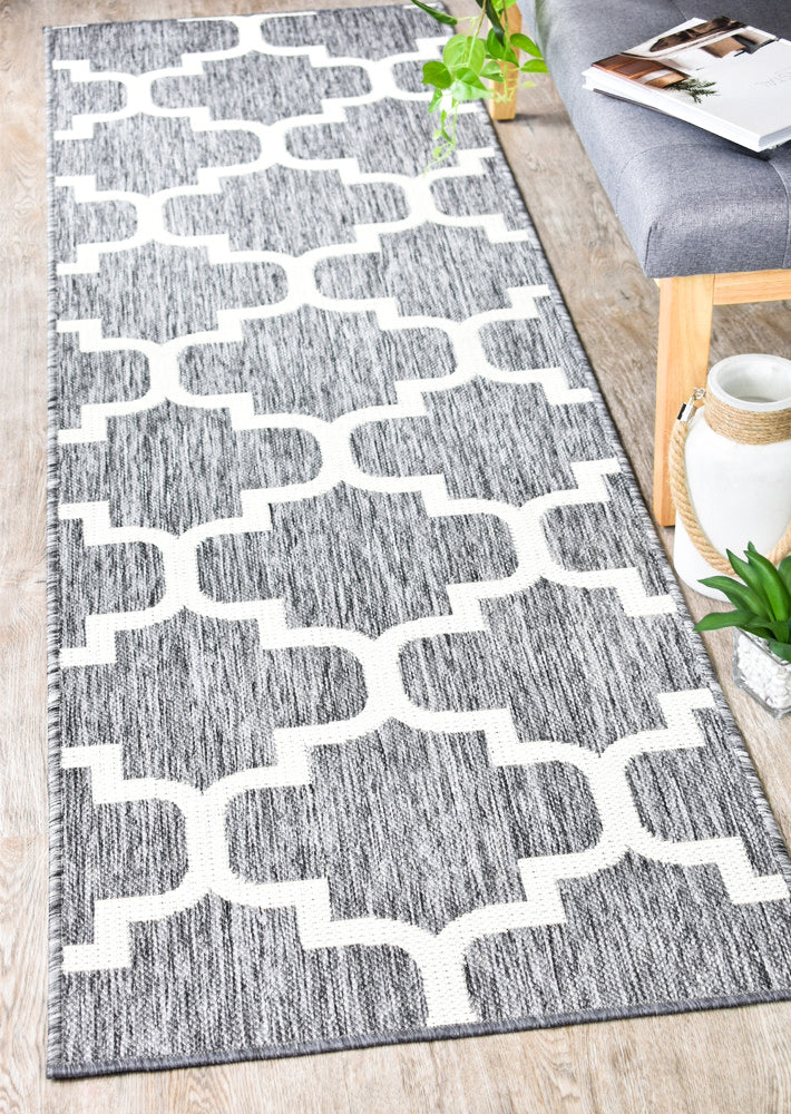 Long Island Alaska Moroccan Light Grey Runner Rug 968-GU6E