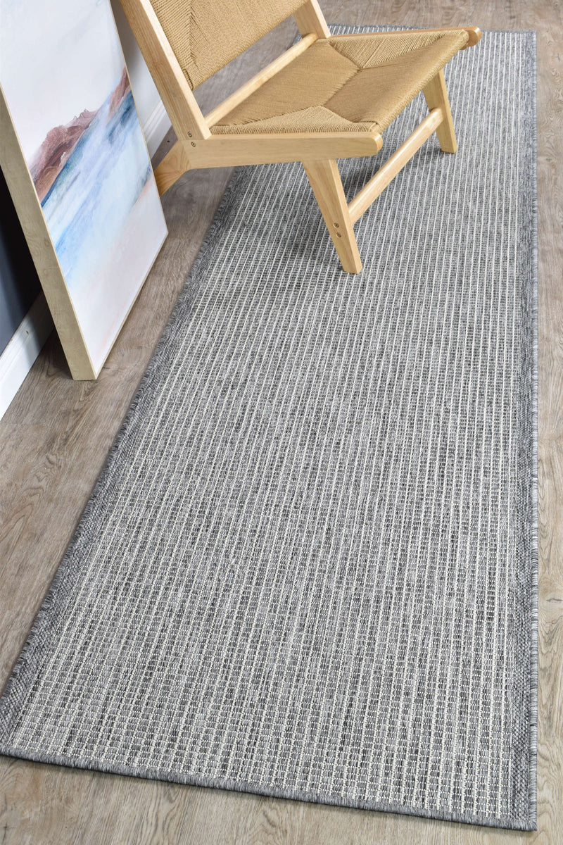 Long Island Alaska Plain Light Grey Runner Rug 1303-GU6E