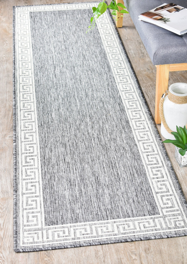 Long Island Alaska Greek Key Light Grey Rug 7781-GU6E