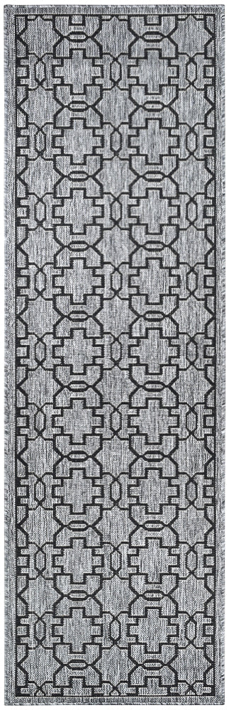 Long Island Alaska Adana Grey Black Runner Rug 208-DM9E