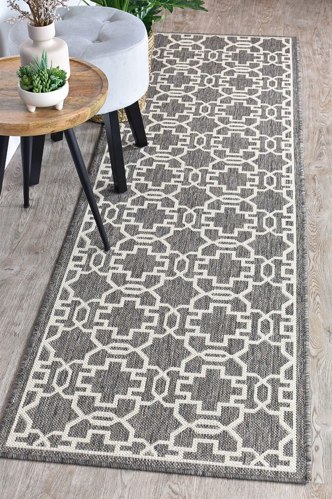 Long Island Alaska Adana Brown Cream Runner Rug 208-W71E