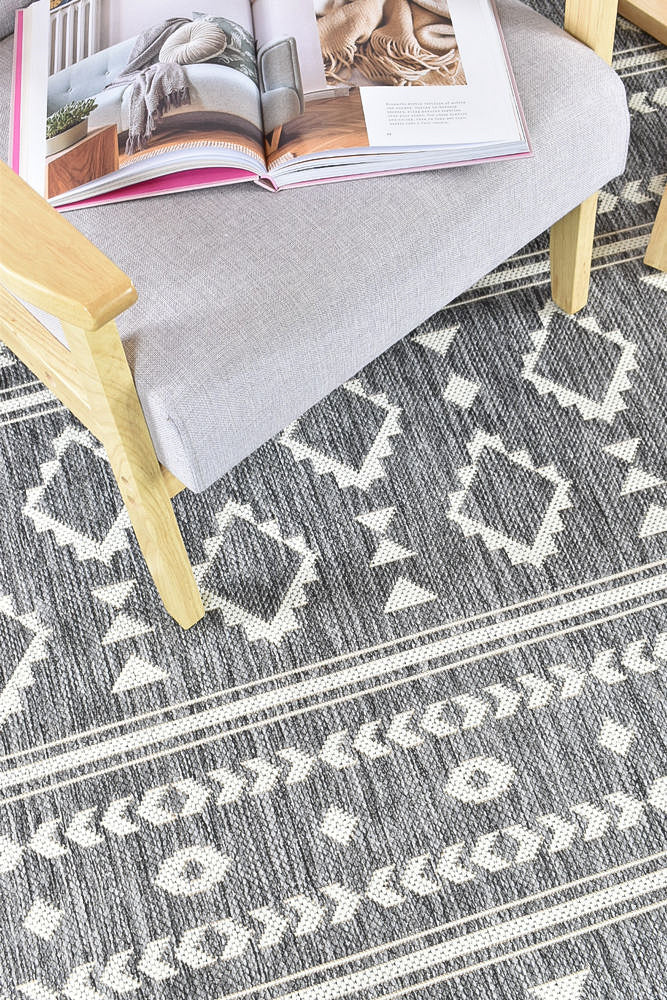 Long Island Alaska Zulu Grey Cream Runner Rug 3333-GU6E