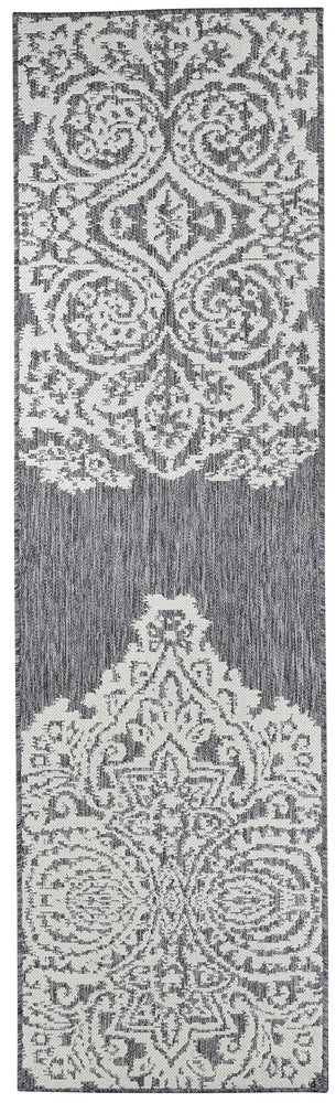 Long Island Alaska Mono Grey Cream Rug 5605-GU6E