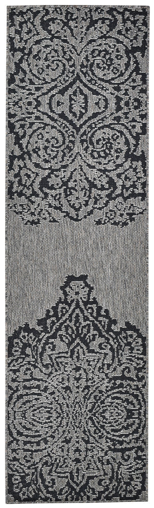 Long Island Alaska Mono Brown Black Runner Rug 5605-J48H