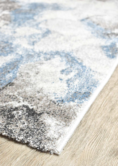 Chester Blue White Runner Rug 34035