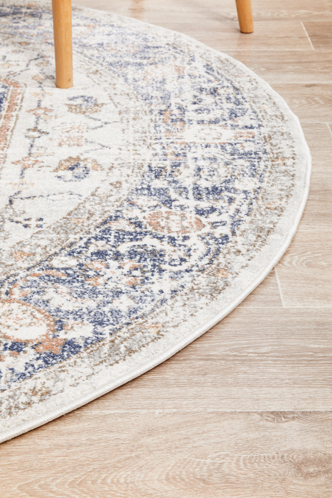 Mayfair Lorissa Blue Round Rug