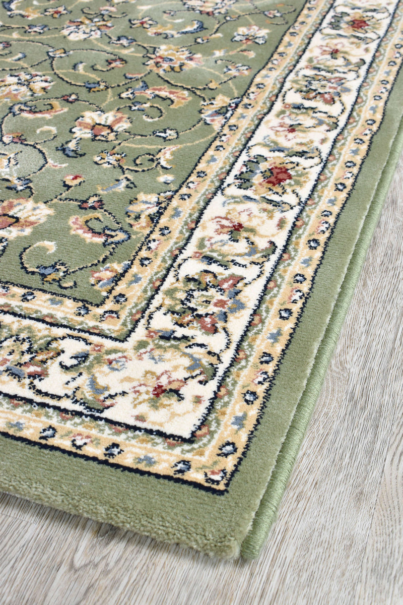 Royal Keshan Green Runner Rug  55368 4464