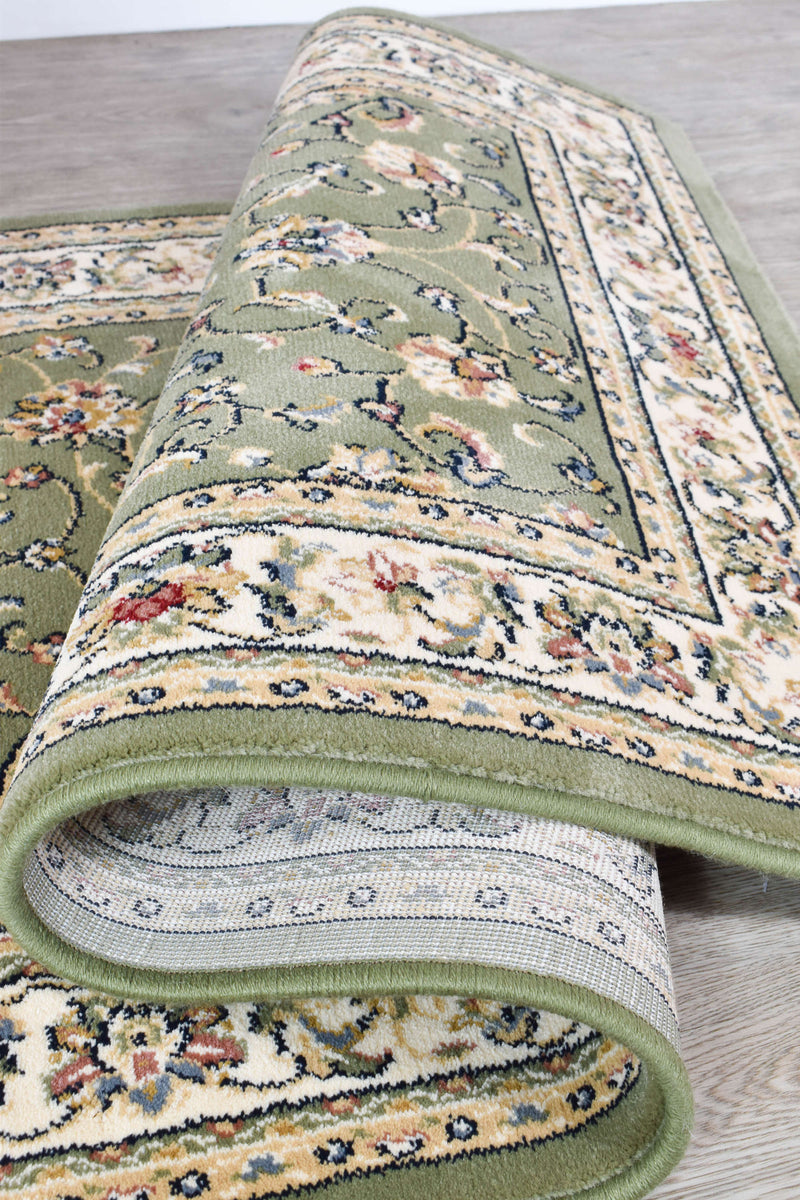 Royal Keshan Green Runner Rug  55368 4464