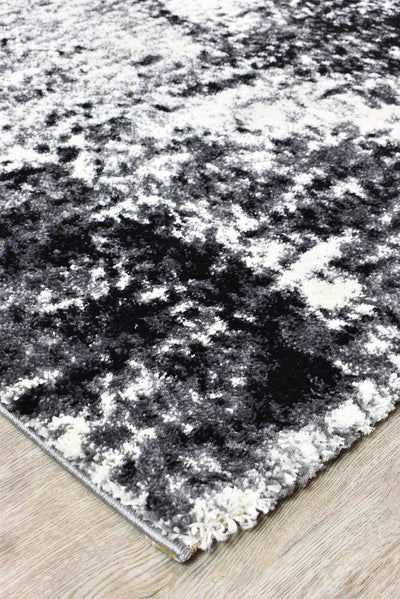 Milan Dahlia 651 Black White Rug