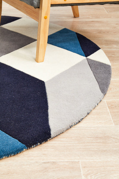 Matrix Pure Wool 904 Steel Round Rug