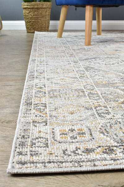 Medina Tribal Grey Mustard Rug 0320C