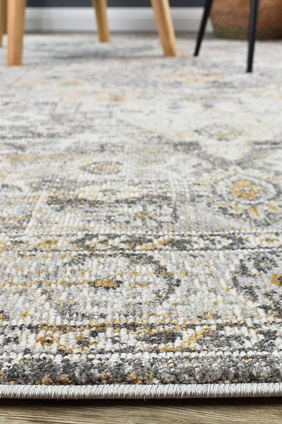 Medina Tribal Grey Mustard Rug 0320C