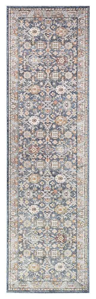 Medina Garden Dark Blue Runner Rug A156A