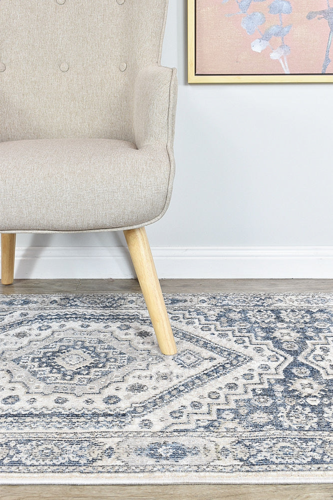 Medina Sofia Cream Blue Rug A161A