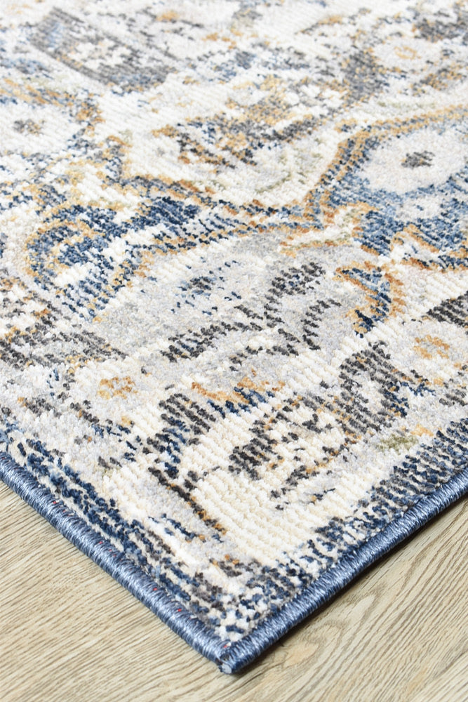 Medina Open Field Dark Blue Rug 0318A